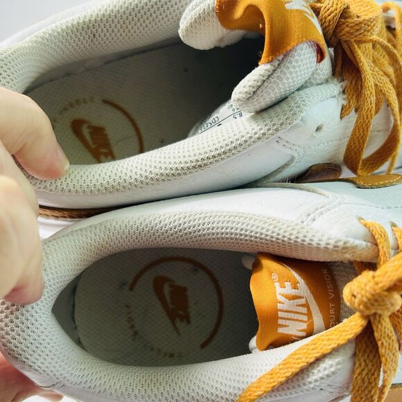 Nike Court Vision Low White Orange Womens Size 8 1/2 Sneakers EU 40 2021 - Picture 7 of 9